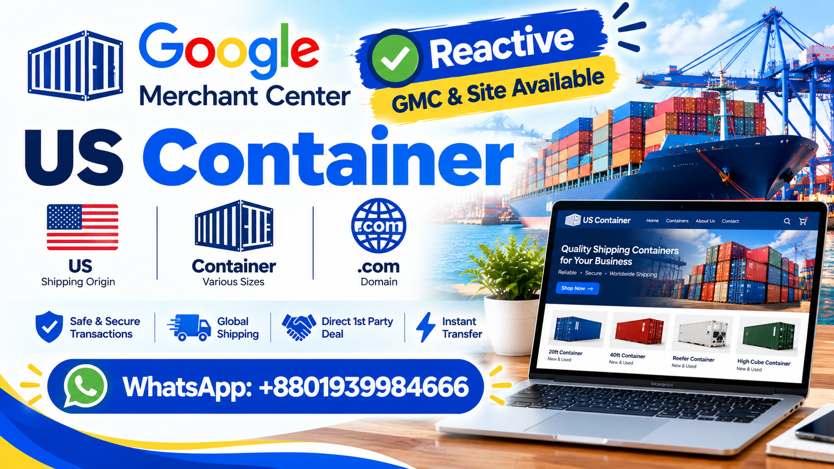 High Valued Product US Reactive GMC & Store Available, Container Selling Website, US Reactive GMC & Site